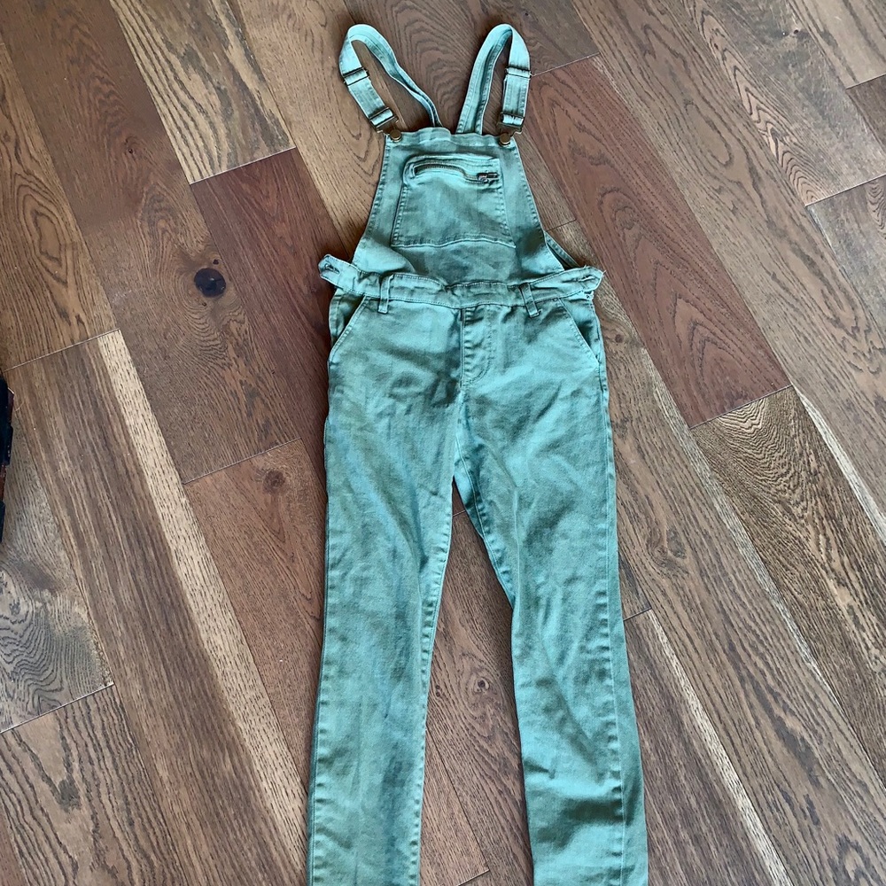 Forever 21 olive green overalls